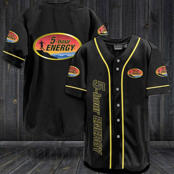 Black 5-hour Energy Baseball Jersey