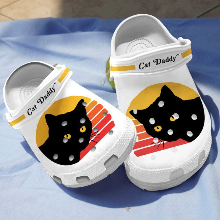 Black Cat Daddy Shoes Crocs Clogs