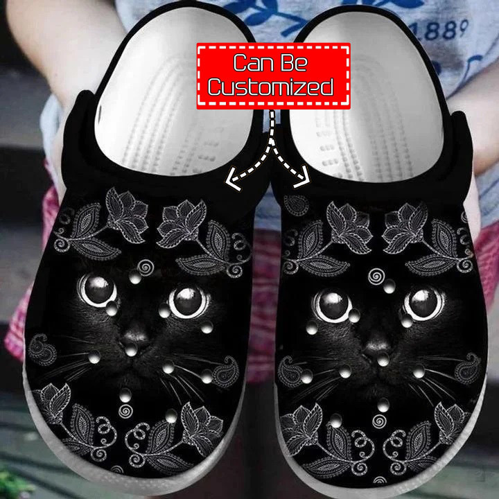 Black Cat Lovers Crocs Clog Shoes Cat Crocs