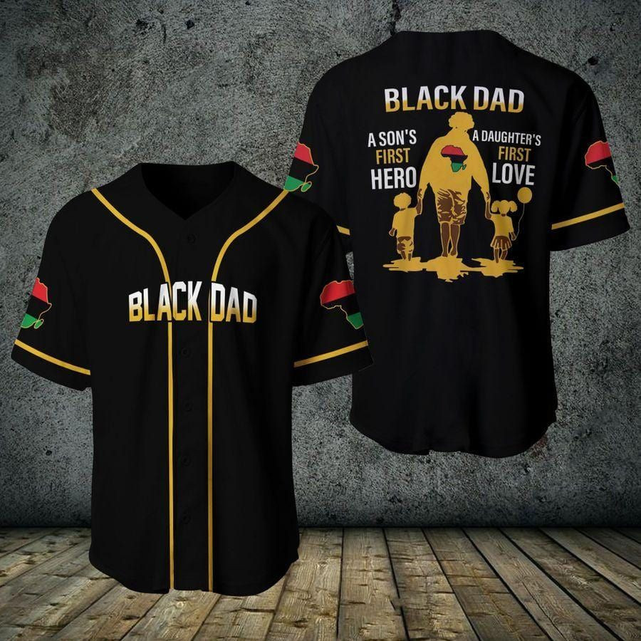 Black Dad Baseball Jersey