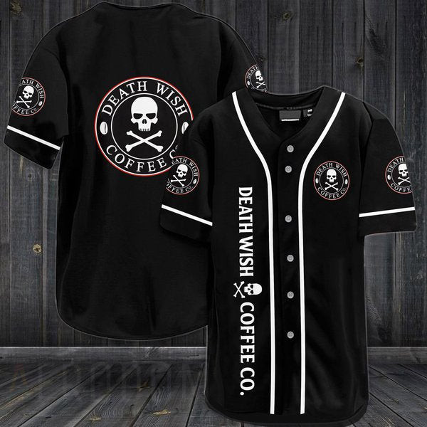 Black Death Wish Coffee Baseball Jersey