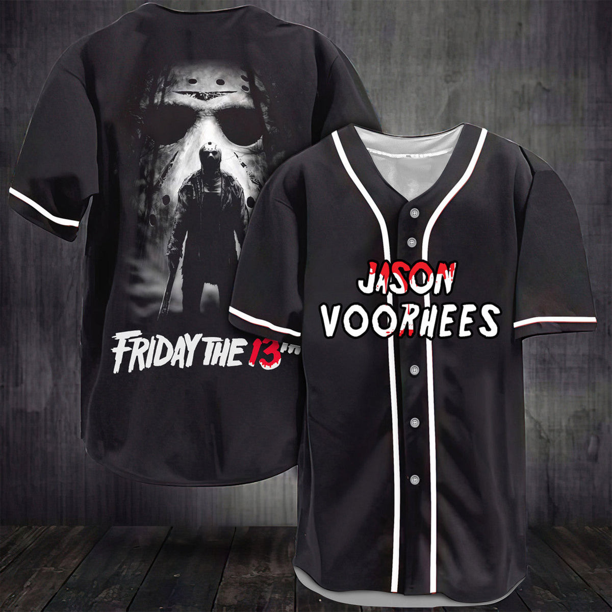 Black Friday The 13th Jason Voorhees Jersey Shirt