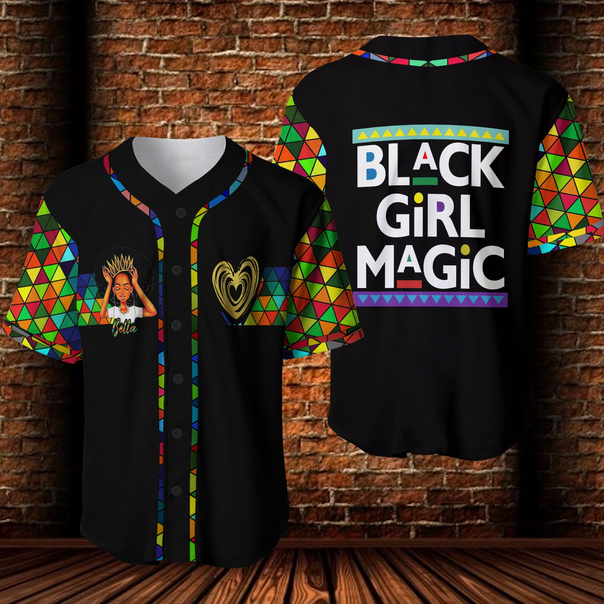 Black Girl Magic Personalized Baseball Jersey