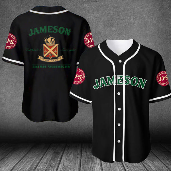 Black Jameson Whiskey Baseball Jersey