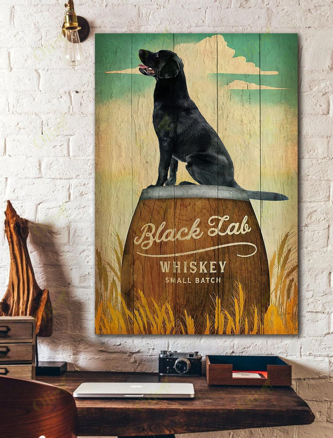 Black Labrador - Small Batch Whiskey Poster And Canvas Art Wall Decor