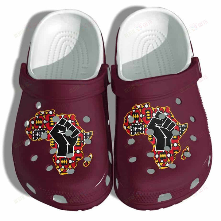 Black Power Africa Black King Queen Crocs Classic Clogs Shoes