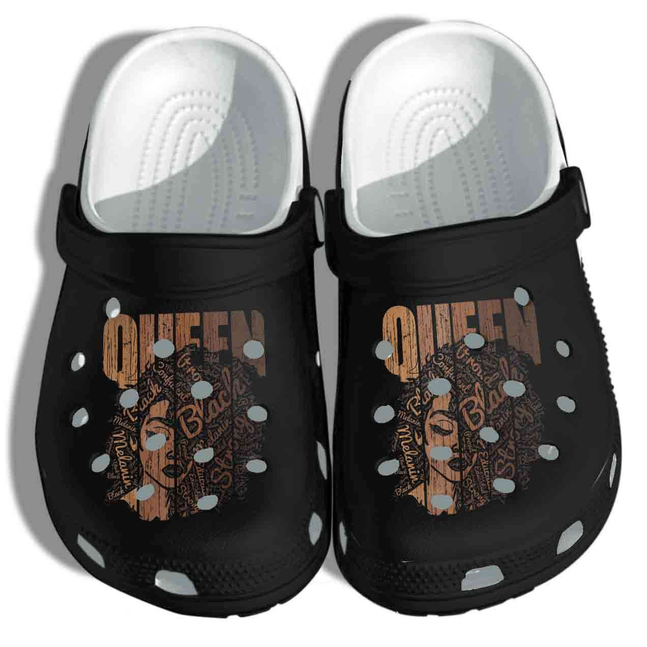 Black Pride Strong Brown Queen Crocs Crocband Clog Shoes