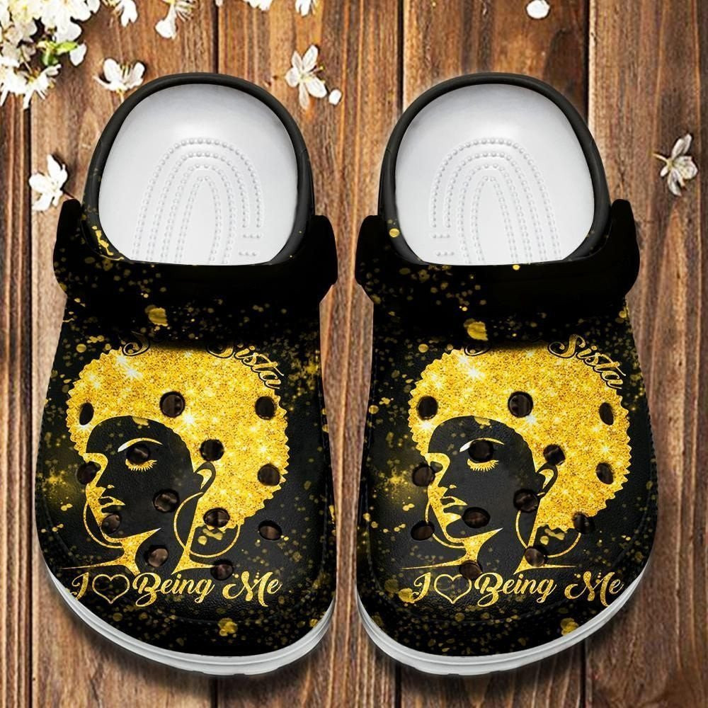 Black Queen Soul Sista I Love Being Me Crocs Shoes Clogs Juneteenth Birthday Daughter – Soul-Sista