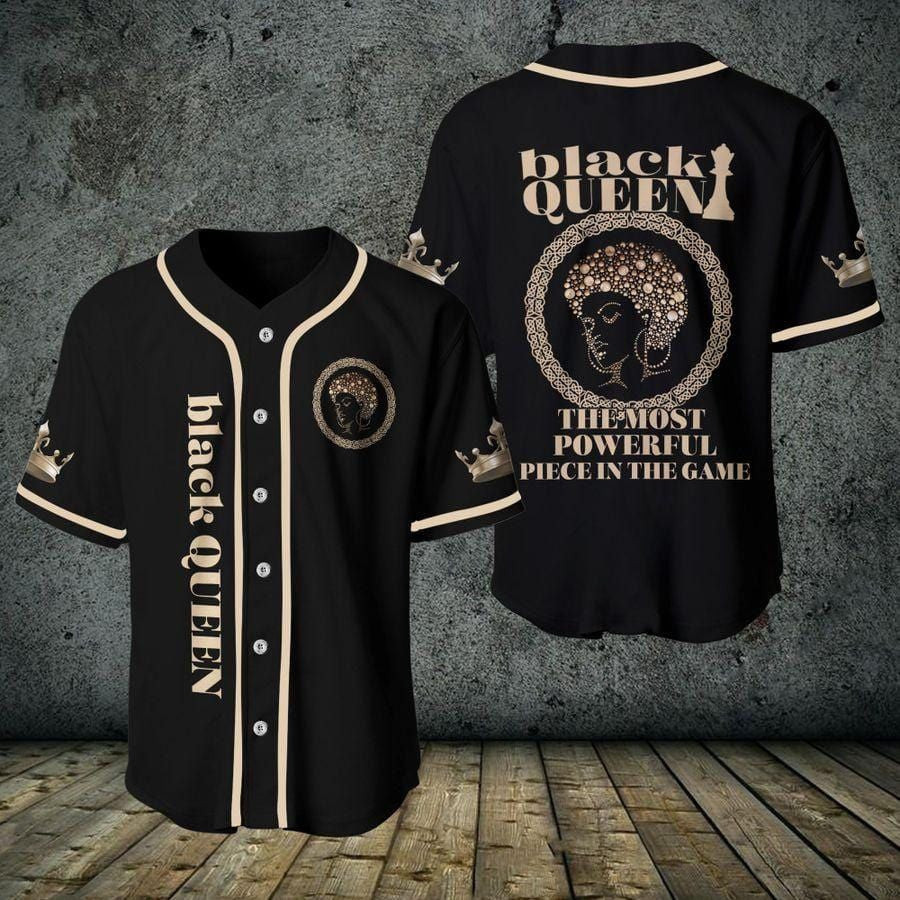 Black Queen The Most Powerful Baseball Jersey, Unisex Jersey Shirt for Men Women