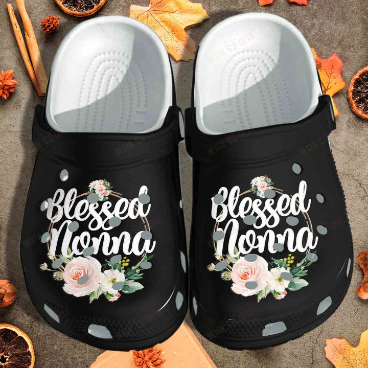 Blesses Nonna Flower Crocs Classic Clogs Shoes