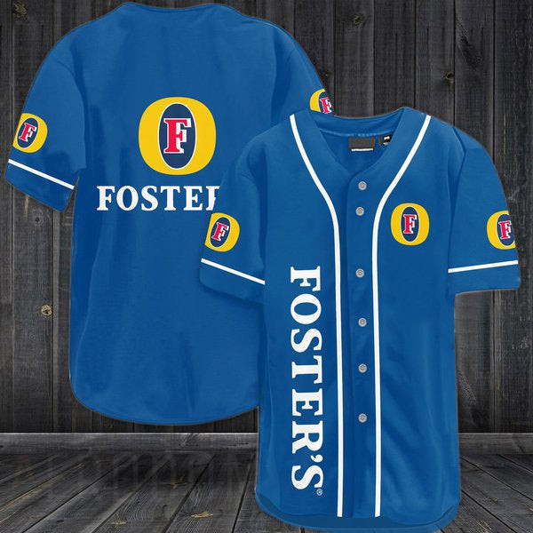 Blue Fosters Lager Baseball Jersey