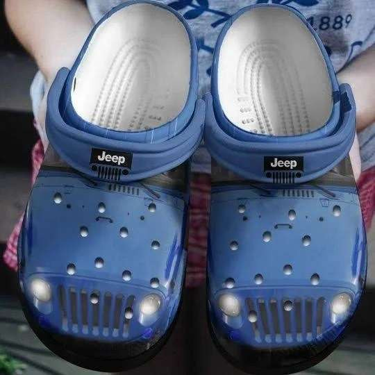Blue Jeep Crocs Crocband Clog Shoes For Jeep Lover