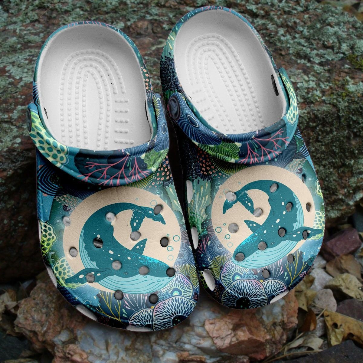 Blue Whale Graphic Crocs Clog Shoes Birthday Gifts For Boy Girl Daughter Son