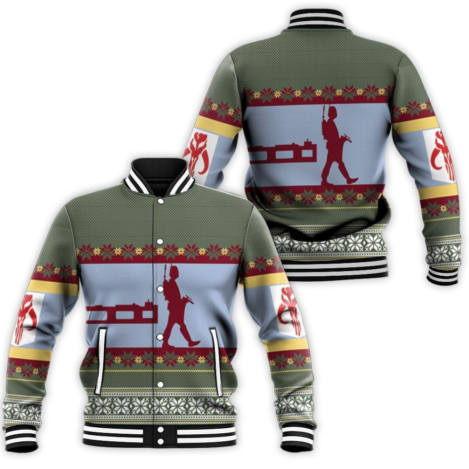 Boba Fett Nordic Christmas Knitting Pattern 3d Jersey Baseball Jacket for Men Women