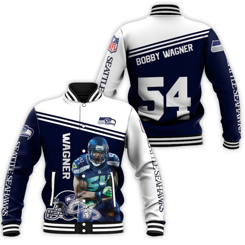 Bobby Wagner Seattle Seahawks 3d Jersey Baseball Jacket for Men Women