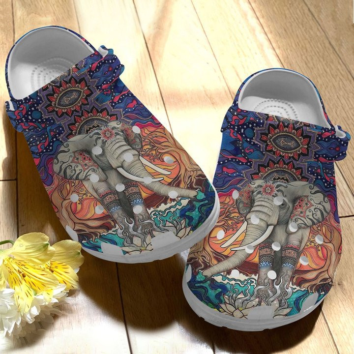 Boho Elephant Shoes Multiple Colors Crocs Clog