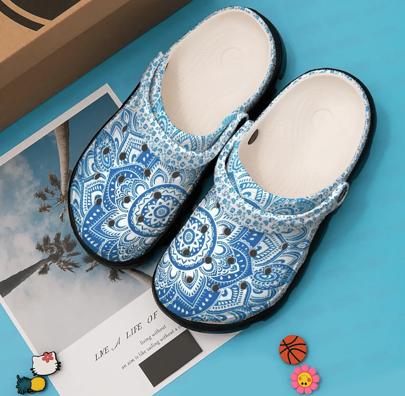 Boho Personalized Clog Custom Crocs Comfortablefashion Style Comfortable For Women Men Kid Print 3D Wild Flower