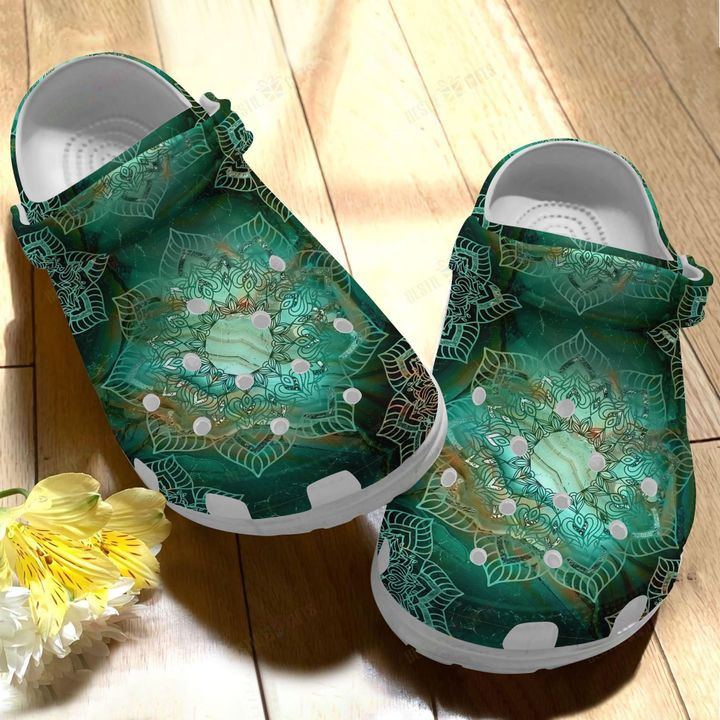 Boho White Sole Boho Pattern Crocs Classic Clogs Shoes