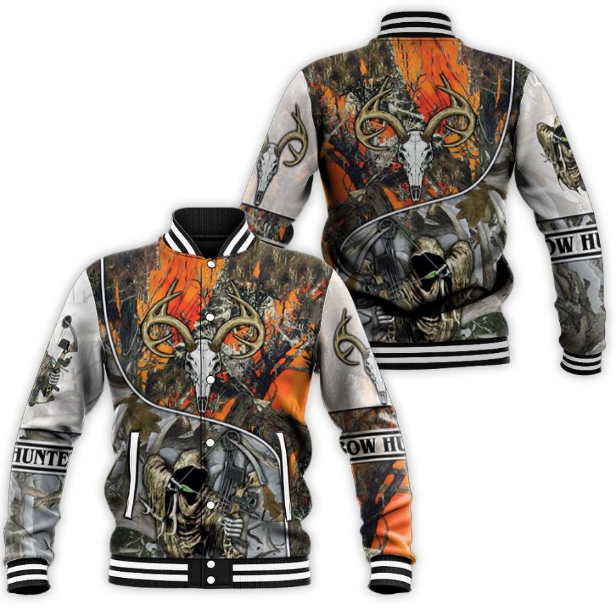 Bone Reaper Bow Hunter 3d Jersey Baseball Jacket for Men Women