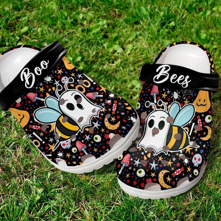 Boo Bees Crocs Classic Clogs Shoes