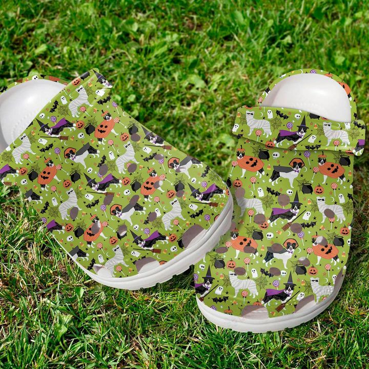 Border Collie Halloween Crocs Classic Clogs Shoes