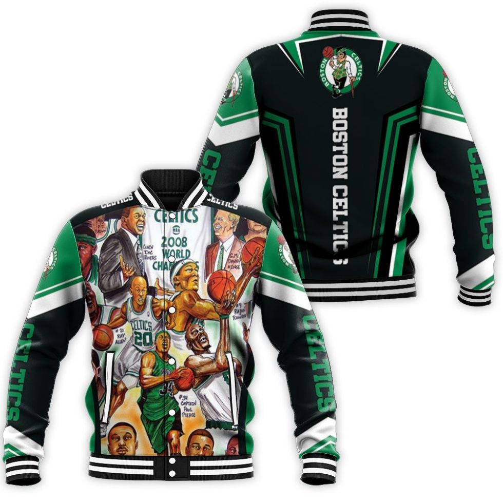 Boston Celtics 17th World Champions Baseball Jacket for Men Women