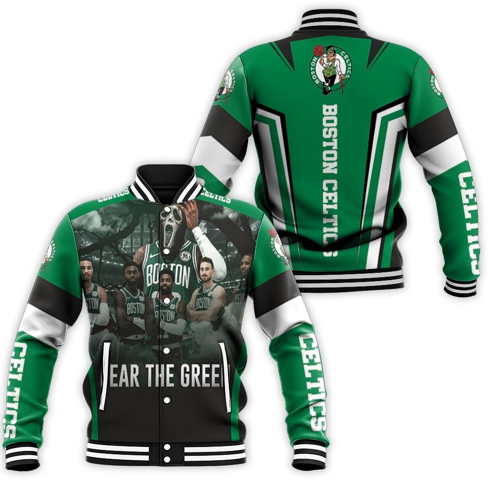 Boston Celtics Fear The Green Baseball Jacket for Men Women