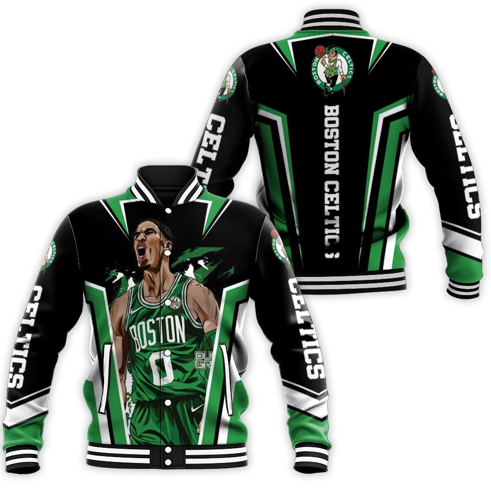 Boston Celtics Jayson Tatum Design Baseball Jacket for Men Women