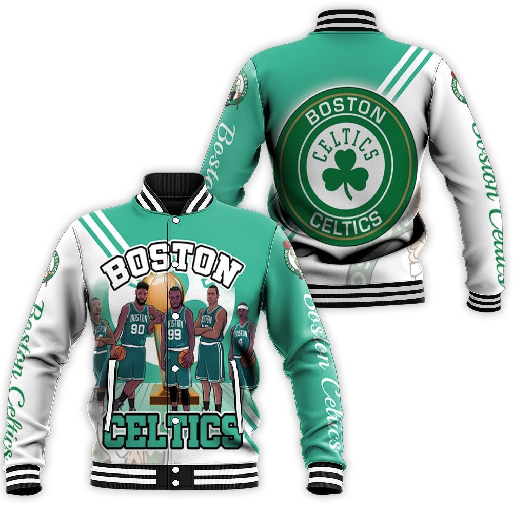 Boston Celtics World Champions Artwork Baseball Jacket for Men Women