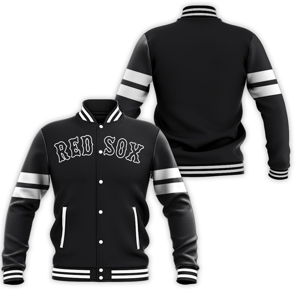 Boston Red Sox Black Jersey Inspired Style Baseball Jacket for Men Women