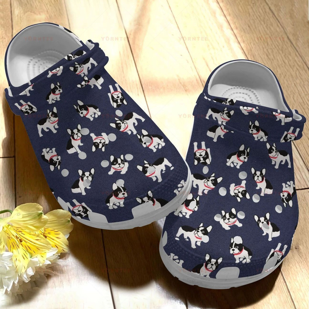 Boston Terrier Lovers Rubber Crocs Clog Shoes Comfy Footwear