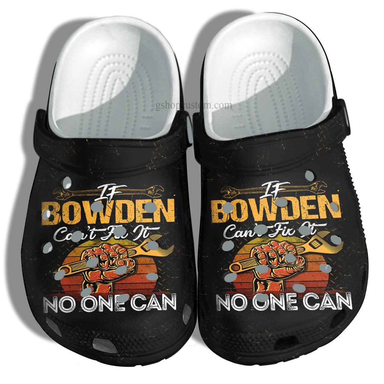 Bowden Cant Fix It No One Can Croc Shoes Father Day Gift- Men Can Fix Anything Vintage Retro Crocs Shoes Gift Grandpa