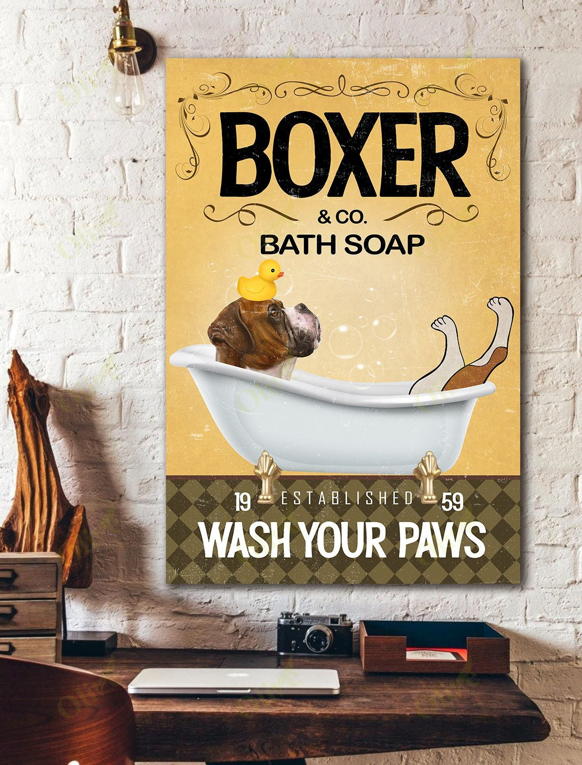 Boxer - Bath And Soap Poster And Canvas Art Wall Decor