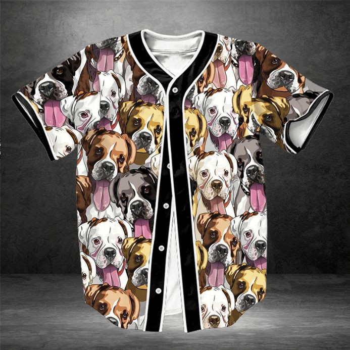 Boxer Dog Gift For Lover Baseball Jersey