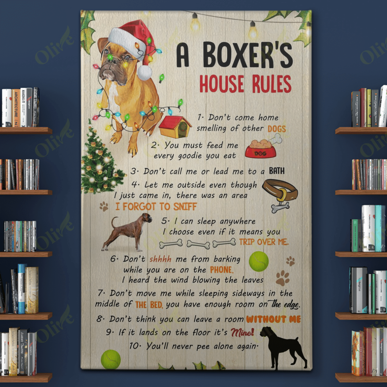 Boxer - House Rules Canvas Boxer Poster And Canvas Wall Decor