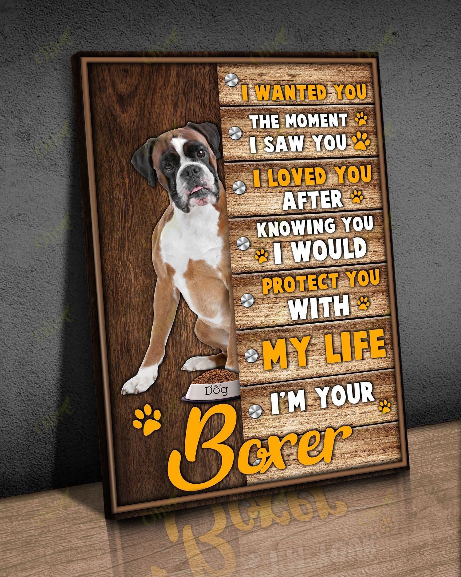 Boxer - I Would Protect You Poster And Canvas Art Wall Decor