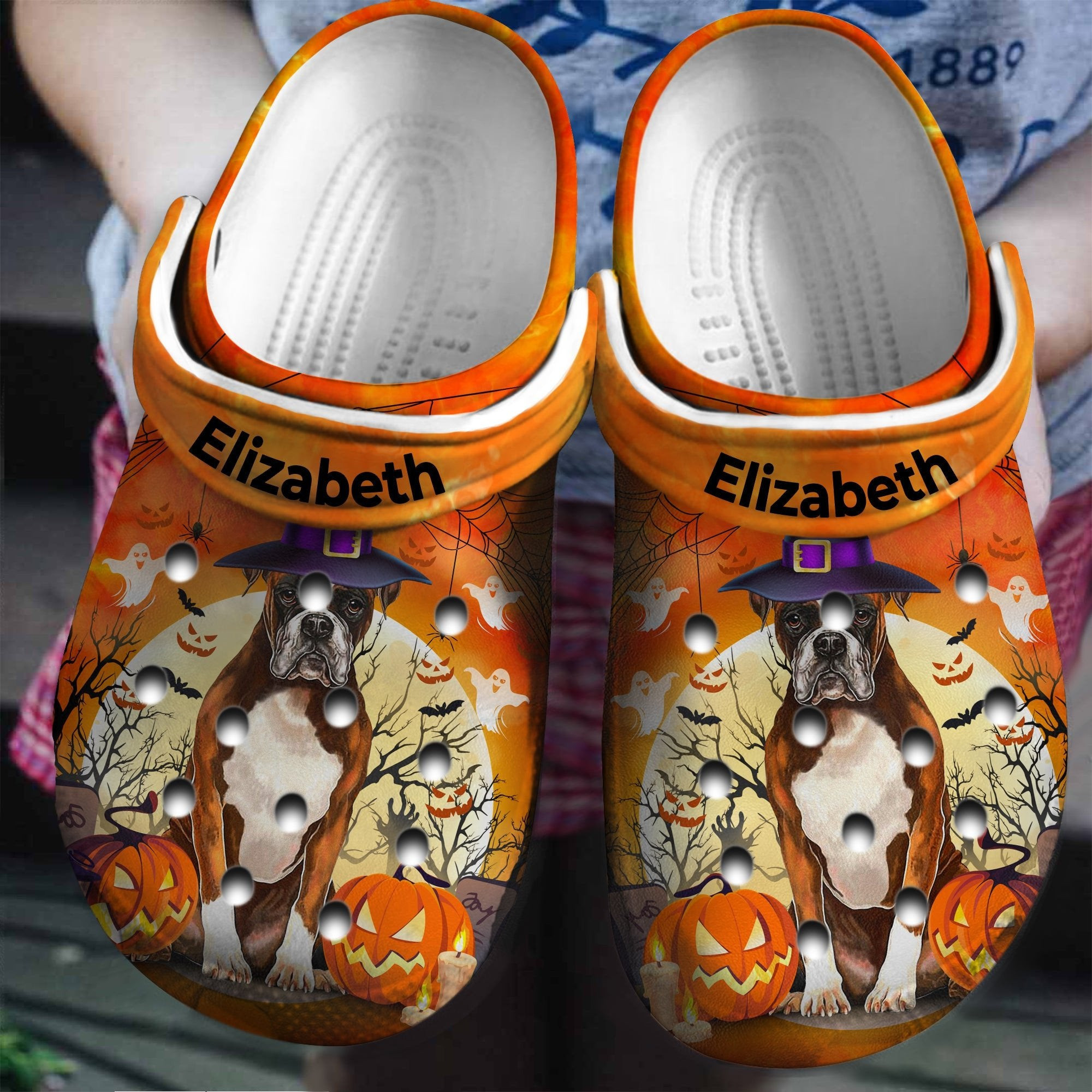 Boxer Witch Personalized Shoes Crocs Clogs Gifts For Halloween