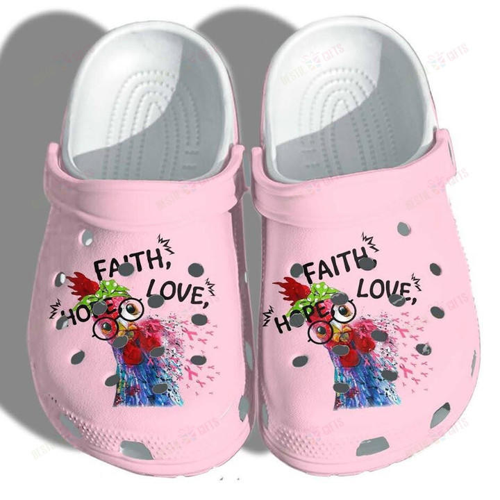 Breast Cancer Awareness Chicken Crocs Classic Clogs Shoes