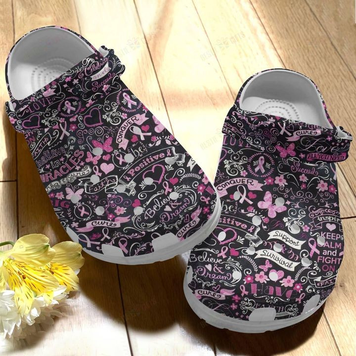 Breast Cancer V2 Crocs Classic Clogs Shoes