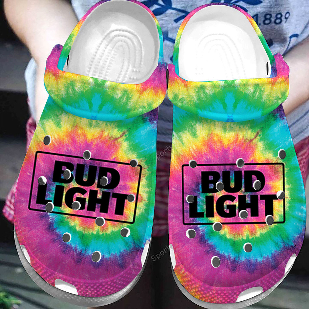Bud Light Tie Dye Clogs Shoes