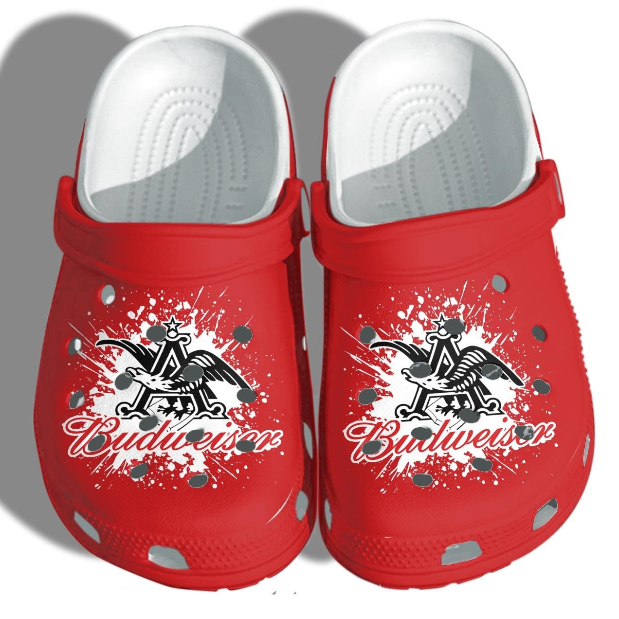 Budweiser Funny Custom Crocs Shoes Clogs For Men Women - Beer Drinkin Outdoor Shoes