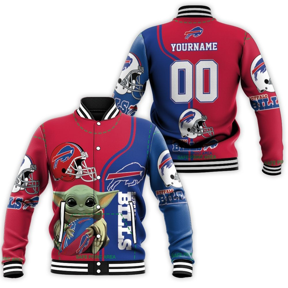 Buffalo Bills Baby Yoda The Mandalorian Personalized Baseball Jacket for Men Women