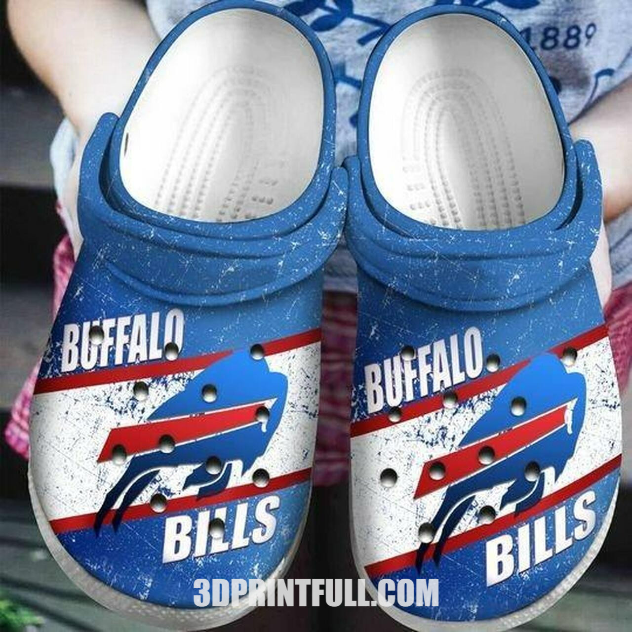 Buffalo Bills Nfl Football Personalized Crocs Crocband Clog Unisex Fashion Style For Women Men