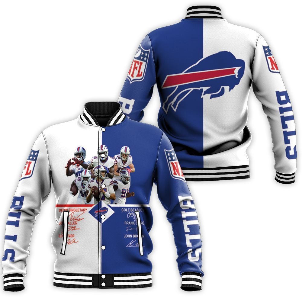 Buffalo Bills Players Signed 3d Jersey Baseball Jacket for Men Women