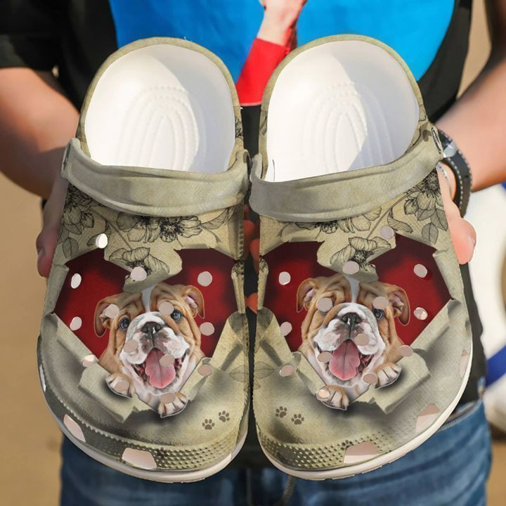 Bulldog They Steal My Heart Crocs Classic Clogs Shoes