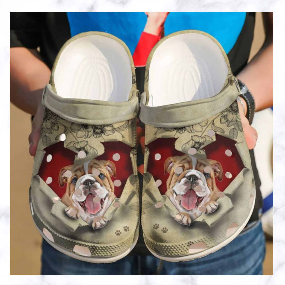Bulldog They Steal My Heart For Mens And Womens Rubber Crocs Clog Shoes Comfy Footwear