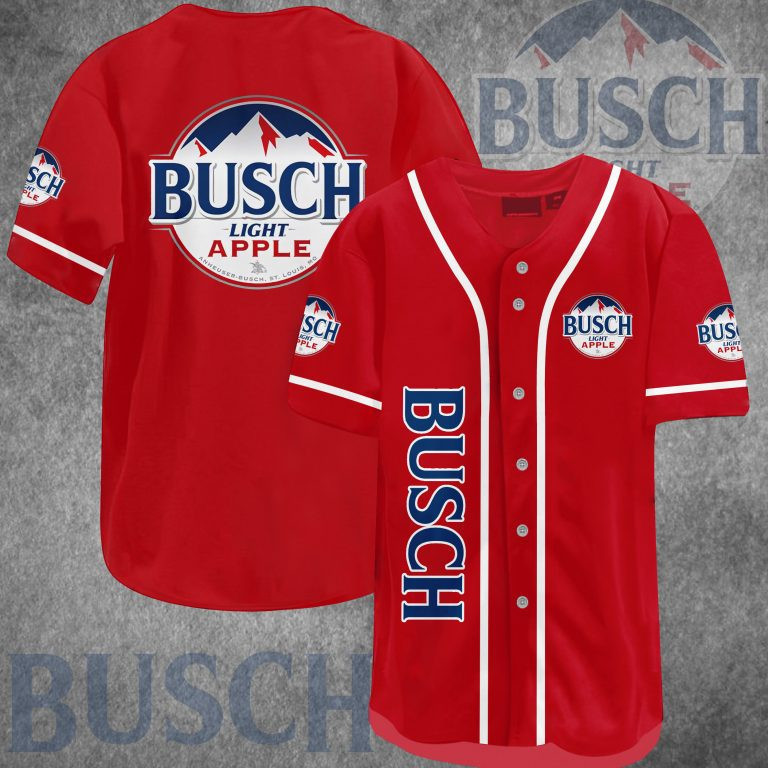 Busch Light Apple Baseball Jersey, Unisex Jersey Shirt for Men Women