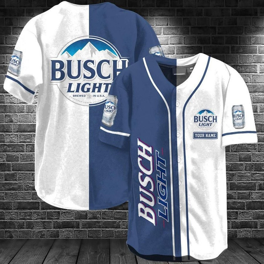 Busch Light Simple Custom Name Baseball Jersey