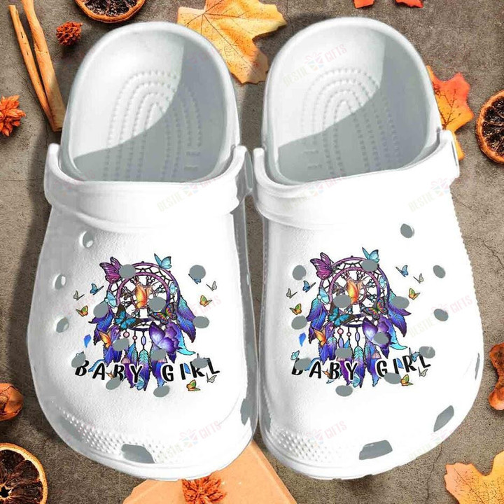 Butterflies Dreamcatcher Baby Crocs Classic Clogs Shoes