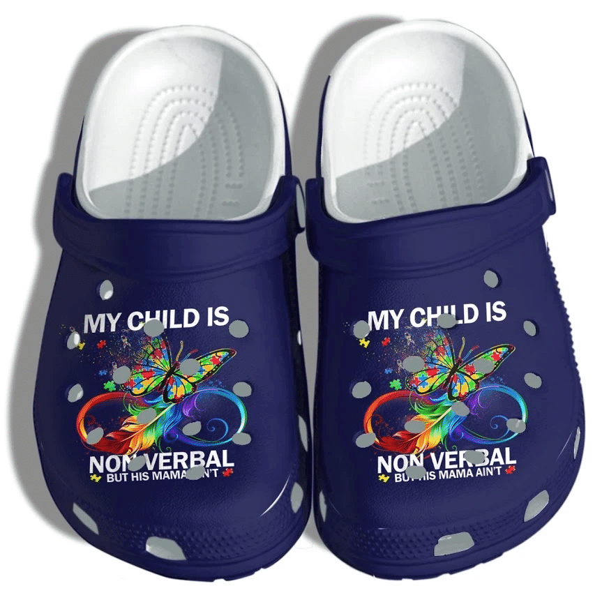 Butterfly Autism Shoes Crocs Gift Nonverbal Clog